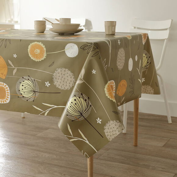Nappe toile cirée imprimé pissenlits (vert) Nappe toile cirée imprimé pissenlits (vert)